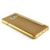 Luxury Time View  PU Leather Transparent PC Back Flip Case For Samsung Galaxy Note 5 - Gold