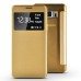 Luxury Time View  PU Leather Transparent PC Back Flip Case For Samsung Galaxy Note 5 - Gold