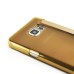 Luxury Time View  PU Leather Transparent PC Back Flip Case For Samsung Galaxy Note 5 - Gold