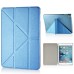 Luxury Transformers Design Slim Folio Leather Smart Cover Case With Wake / Sleep Function For iPad Mini 4 - Blue