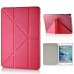 Luxury Transformers Design Slim Folio Leather Smart Cover Case With Wake / Sleep Function For iPad Mini 4 - Red