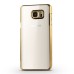 Luxury Transparent Clear Plated Frame Hard PC Back Case Cover For Samsung Galaxy Note 5 - Gold