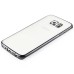 Luxury Transparent Clear Plated Soft TPU Back Case Cover For Samsung Galaxy S6 Edge - Black