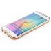 Luxury Transparent Clear Plated Soft TPU Back Case Cover For Samsung Galaxy S6 Edge - Gold