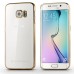 Luxury Transparent Clear Plated Soft TPU Back Case Cover For Samsung Galaxy S6 Edge - Gold