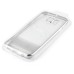 Luxury Transparent Clear Plated Soft TPU Back Case Cover For Samsung Galaxy S6 Edge - Silver Stripes