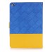 Luxury Two-Tone Lattice Pattern Magnetic Folio Stand Leather Flip Case Cover With Sleep / Wake And Groove For iPad Air iPad 5