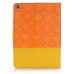 Luxury Two-Tone Lattice Pattern Magnetic Folio Stand Leather Flip Case Cover With Sleep / Wake And Groove For iPad Air iPad 5