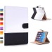 Luxury Two-Tone Lattice Pattern Magnetic Folio Stand Leather Flip Case Cover With Sleep / Wake And Groove For iPad Air iPad 5