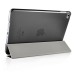 Luxury Ultra-Slim Folio Transparent Plastic And PU Leather Smart Cover Stand Case With Wake / Sleep Function For iPad Mini 4 - Black