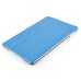 Luxury Ultra-Slim Folio Transparent Plastic And PU Leather Smart Cover Stand Case With Wake / Sleep Function For iPad Mini 4 - Blue