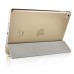 Luxury Ultra-Slim Folio Transparent Plastic And PU Leather Smart Cover Stand Case With Wake / Sleep Function For iPad Mini 4 - Gold