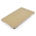 Luxury Ultra-Slim Folio Transparent Plastic And PU Leather Smart Cover Stand Case With Wake / Sleep Function For iPad Mini 4 - Gold