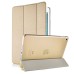 Luxury Ultra-Slim Folio Transparent Plastic And PU Leather Smart Cover Stand Case With Wake / Sleep Function For iPad Mini 4 - Gold