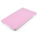 Luxury Ultra-Slim Folio Transparent Plastic And PU Leather Smart Cover Stand Case With Wake / Sleep Function For iPad Mini 4 - Pink