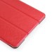 Luxury Ultra-Slim Folio Transparent Plastic And PU Leather Smart Cover Stand Case With Wake / Sleep Function For iPad Mini 4 - Red