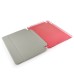 Luxury Ultra-Slim Folio Transparent Plastic And PU Leather Smart Cover Stand Case With Wake / Sleep Function For iPad Mini 4 - Red