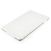 Luxury Ultra-Slim Folio Transparent Plastic And PU Leather Smart Cover Stand Case With Wake / Sleep Function For iPad Mini 4 - White