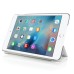 Luxury Ultra-Slim Folio Transparent Plastic And PU Leather Smart Cover Stand Case With Wake / Sleep Function For iPad Mini 4 - White