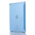 Luxury Ultra-Slim Transparent Plastic And PU Leather Smart Cover With Wake / Sleep Function for iPad Pro 9.7 inch - Blue