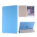 Luxury Ultra-Slim Transparent Plastic And PU Leather Smart Cover With Wake / Sleep Function for iPad Pro 9.7 inch - Blue