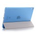 Luxury Ultra-Slim Transparent Plastic And PU Leather Smart Cover With Wake / Sleep Function for iPad Pro 9.7 inch - Blue