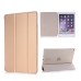 Luxury Ultra-Slim Transparent Plastic And PU Leather Smart Cover With Wake / Sleep Function for iPad Pro 9.7 inch - Gold