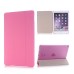 Luxury Ultra-Slim Transparent Plastic And PU Leather Smart Cover With Wake / Sleep Function for iPad Pro 9.7 inch - Pink