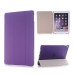 Luxury Ultra-Slim Transparent Plastic And PU Leather Smart Cover With Wake / Sleep Function for iPad Pro 9.7 inch - Purple