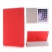 Luxury Ultra-Slim Transparent Plastic And PU Leather Smart Cover With Wake / Sleep Function for iPad Pro 9.7 inch - Red