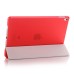 Luxury Ultra-Slim Transparent Plastic And PU Leather Smart Cover With Wake / Sleep Function for iPad Pro 9.7 inch - Red