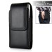 Luxury Vertical Leather Pouch Holster with Belt Clip for iPhone 6 Plus - Black