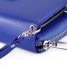 Luxury Zipper Wallet PU Leather Bag Pouch With Magnetic Plastic Hard Back Case For Samsung Galaxy S6 G920 - Blue