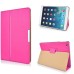 Lychee Grain Folded PU Leather Flip Stand Case for iPad Air (iPad 5) - Magenta