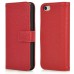 Lychee Grain Magnetic PU Leather Wallet Folio Flip Stand Case Cover With Card Slots For iPhone 5C