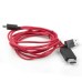 MHL Micro USB To HDMI Smart Adapter HDTV Cable Cord For Samsung Galaxy S4 / S3 / S2 Note 2 - Red