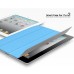 Magnetic Folding Folio Leather Smart Cover With Wake Sleep For iPad 2 / 3 / 4 - Blue