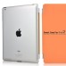 Magnetic Folding Folio Leather Smart Cover With Wake Sleep For iPad 2 / 3 / 4 - Orange