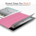 Magnetic Folding Folio Leather Smart Cover With Wake Sleep For iPad 2 / 3 / 4 - Pink