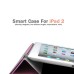 Magnetic Folding Folio Leather Smart Cover With Wake Sleep For iPad 2 / 3 / 4 - Pink