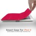 Magnetic Folding Folio Leather Smart Cover With Wake Sleep For iPad 2 / 3 / 4 - Red