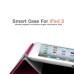 Magnetic Folding Folio Leather Smart Cover With Wake Sleep For iPad 2 / 3 / 4 - Red