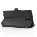 Magnetic Folio PU Leather Stand Case with Card Slot Holder for Samsung Galaxy Note 3 - Black