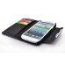 Magnetic Grind Arenaceous Handbag Case for Samsung Galaxy S3 i9300 - Blue