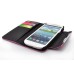 Magnetic Grind Arenaceous Handbag Case for Samsung Galaxy S3 i9300 - Magenta