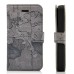 Map Wallet Style Leather Case Cover For iPhone 4S - Grey