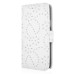 Maple Leaf Glittering Flower Pattern Magnetic Folio Leather Case with Card Slot for Samsung Galaxy Note 4 - White