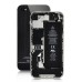 Mashup - iPhone 4S Metal Back Cover With Black Glass Bottom - Black