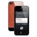 Mashup - iPhone 4S Metal Back Cover With Black Glass Bottom - Orange