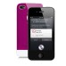 Mashup - iPhone 4S Metal Back Cover With White Glass Bottom - Magenta